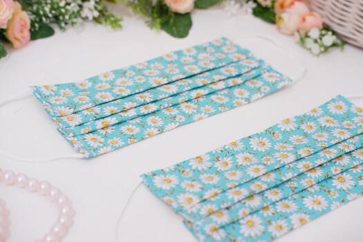 beautiful patterned masks as a background photo