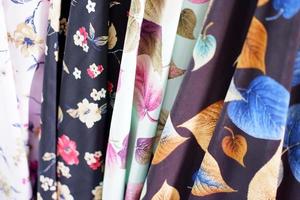 a variety of beautiful and attractive fabrics for women photo