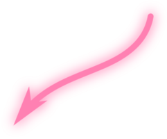 pink abstract neon arrow png