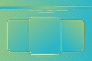 Modern luxury abstract background with golden line elements. modern blue green background for design vector