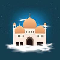 Ramadan Kareem greeting card with Islamic background vector