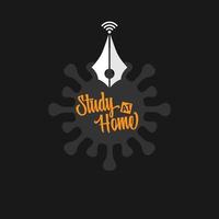 stay at home banner vector