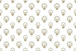 Light bulb electricity seamless pattern on white background vector design