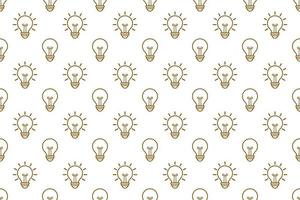 Light bulb electricity seamless pattern on white background vector design