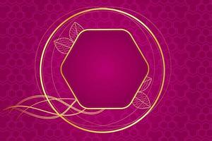 modern luxury abstract background with golden line elements pink gradient background modern for design vector