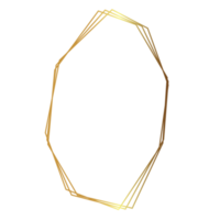 gold polygonal geometric frame png