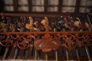 The Javanese keris that is being displayed is a traditional weapon photo