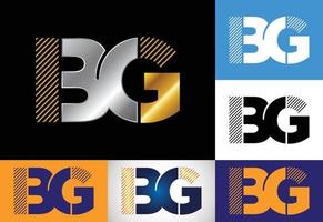 Initial Letter B G Logo Design Vector. Graphic Alphabet Symbol For Corporate Business Identity vector