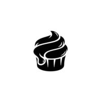 Ilustración de vector de diseño de icono de cupcake