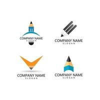 Pencil logo icon vector