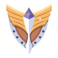 Trendy Knightly Shield vector