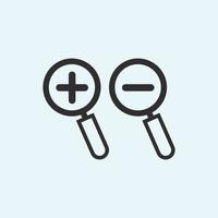 search icon, flat vector graphic on isolated background. - Vector