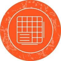 Table Data Vector Icon