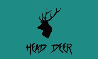 head deer logo template vector illustration design