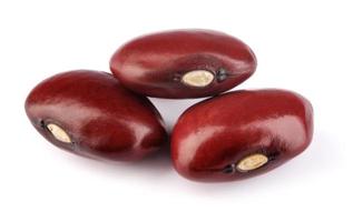 Red kidney bean isolated on white background. Full clipping path. photo