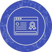 Online Certificate Vector Icon