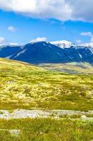 Beautiful mountain and landscape nature panorama Rondane National Park Norway. photo