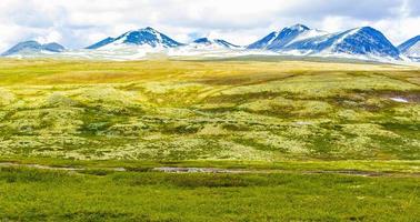 Beautiful mountain and landscape nature panorama Rondane National Park Norway. photo