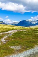 Beautiful mountain and landscape nature panorama Rondane National Park Norway. photo