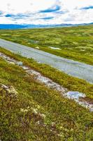 Beautiful mountain and landscape nature panorama Rondane National Park Norway. photo