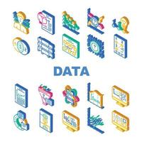 Data Science Innovate Technology Icons Set Vector