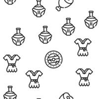 Viking Ancient Culture Vector Seamless Pattern