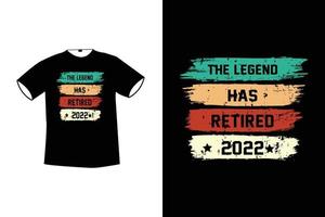 Retired 2022 T-shirt Design vector
