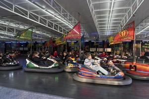 GENOA, ITALY - DECEMBER, 9 2018 - Traditional Christmas Luna Park Fun Fair is opened photo