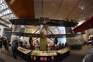 WASHINGTON DC, USA - MAY 17 2018 - National Air and Space Museum full of visitors photo