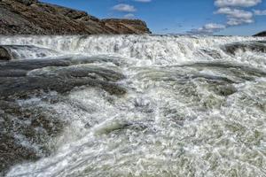 gulfoss waterfall in iceland photo