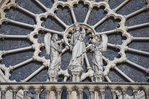 notre dame paris statues and gargoyles photo