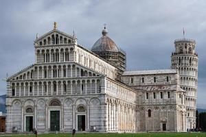 pisa dome and leaning tower close up detail view photo