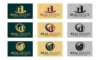 real estate vector logo, logo set, icon bundle, vintage logo gradient color, apartment, architecture, art, big, brand, branding, building,