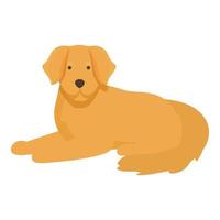 Happy pet icon cartoon vector. Retreiver dog vector