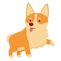 divertido corgi icono vector de dibujos animados. cachorro bebe