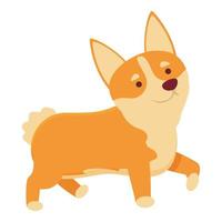 vector de dibujos animados de icono canino caminando. animal real