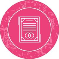 Wedding Contract Vector Icon