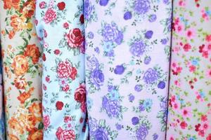 a variety of beautiful and attractive fabrics for women photo