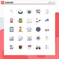 Universal Icon Symbols Group of 25 Modern Flat Colors of medical infusion network security drip hours Editable Vector Design Elements