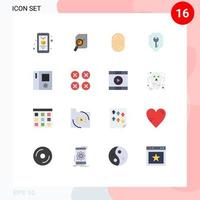 16 Creative Icons Modern Signs and Symbols of key scanning data scanner recognition Editable Pack of Creative Vector Design Elements