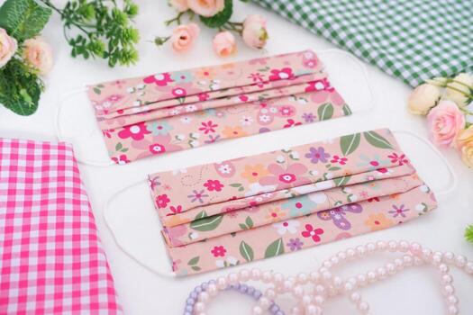 beautiful patterned masks as a background photo