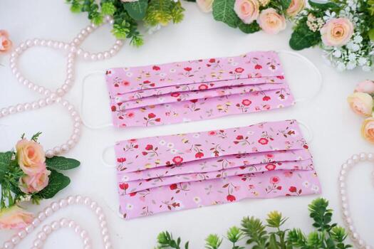 beautiful patterned masks as a background photo