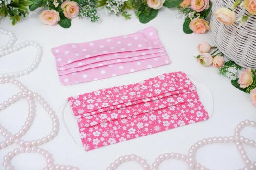 beautiful patterned masks as a background photo