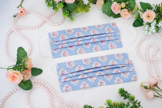 beautiful patterned masks as a background photo