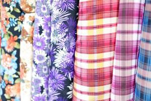 a variety of beautiful and attractive fabrics for women photo