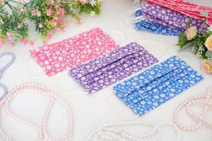 beautiful patterned masks as a background photo