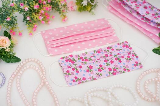 beautiful patterned masks as a background photo