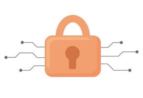 Lock simple icon. Padlock. Security and privacy concept. Vector flat illustration