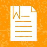 Unique Bookmarked Document Vector Icon