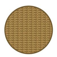 Circle rope icon cartoon vector. Natural jute vector